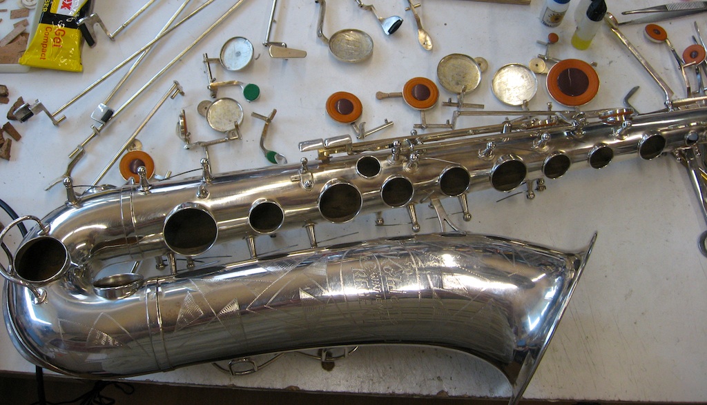Saxophon Reparatur, Generalüberholung, Reinigung